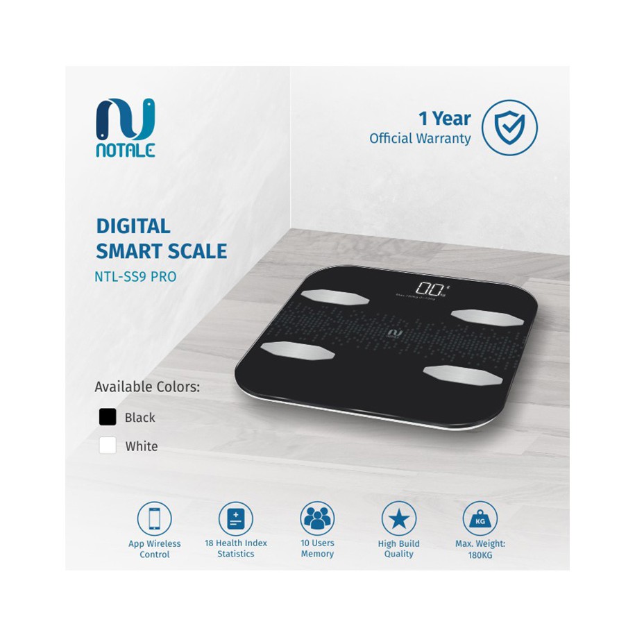 Notale Timbangan Badan Digital Smart Scale with Apps NTL-SS9 Pro