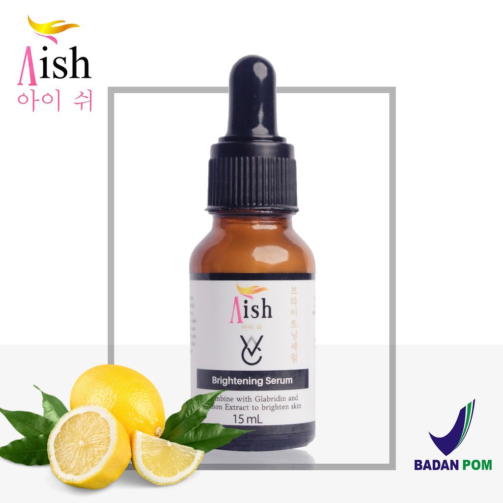 Aish Brightening Serum 15mlSerum untuk mencerahkan dan melembabkan kulit wajah 15ml