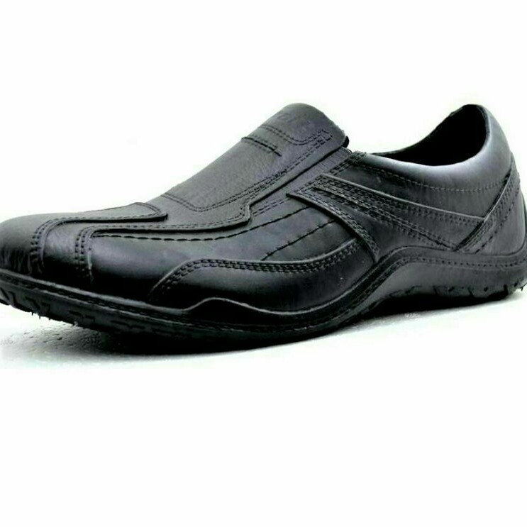 ATT AB375 - Sepatu Fantopel ATT Pria Dewas Hitam Polos Karet Anti Air Size 39 - 43