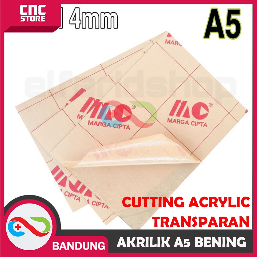 AKRILIK A5 LEMBARAN 4MM 3MM ACRYLIC BENING TRANSPARAN MARGA CIPTA