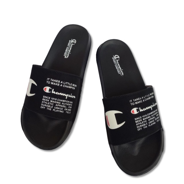 BISA COD SENDAL PRIA SLIDE SLIP ON CHAMPION SANDAL CASUAL ANTI AIR 39-43