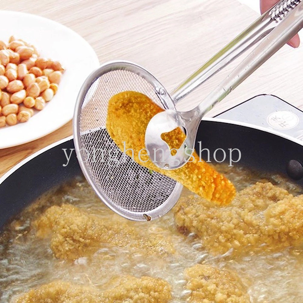 Sendok Saringan Multifungsi Dengan Klip Untuk Salad / BBQ