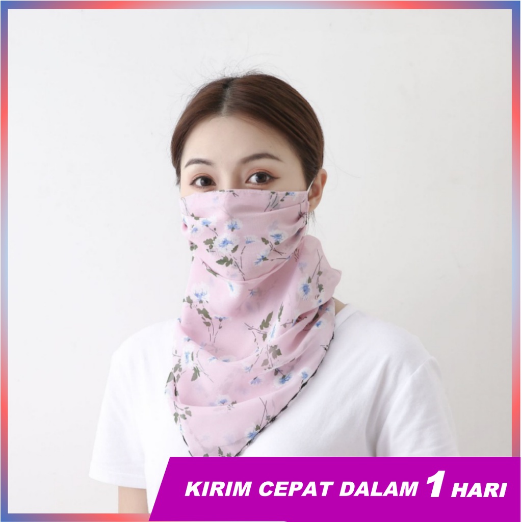 Super 66 Masker wajah / Scarf / headband / masker wanita hijab / masker wanita motif / masker wanita kain / Ikat Rambut 3 in1 Fashion Wanita