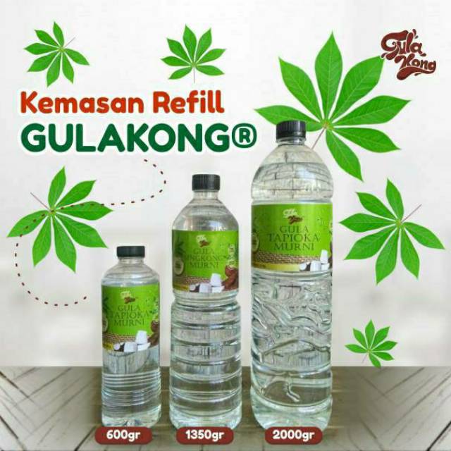 

Gulakong Refill 2kg - Gula Singkong Cair bebas Gluten - Gula diabet