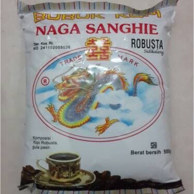 

Kopi Bubuk Robusta Naga Sanghie 500 gram medan sumatera utara