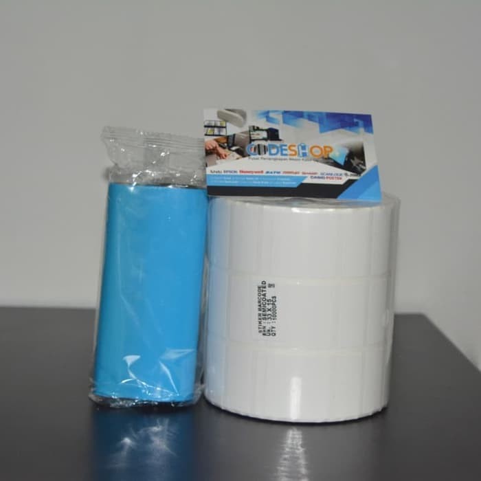 

PAKET LABEL 5 ROLL & RIBBON BARCODE 3 ROLL ( Semicoated 32x18mm + RWax 110x74m )