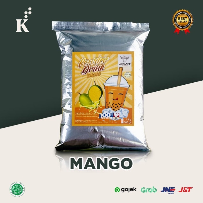 

G02G Bubuk Minuman Bubble Powder Drink Mangga / Mango Original Javaland 1Kg Ds5Gh