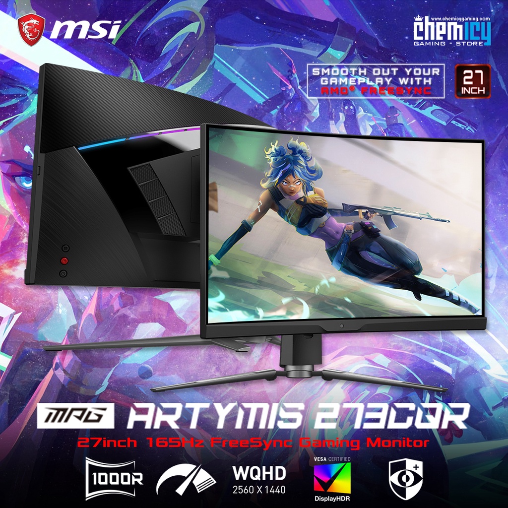 MSI MPG Artymis 273CQR 27inch 165Hz WQHD Freesync Gaming Monitor