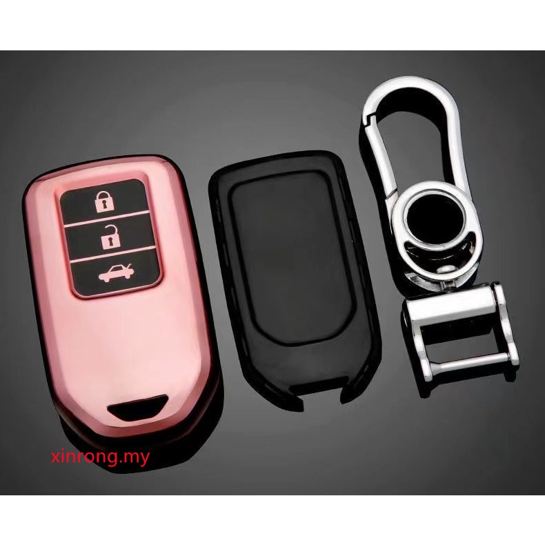 Casing Kunci Mobil Keyless Bahan Silikon Untuk Honda Hrv / Brv / Jazz / Crv 2014-2021