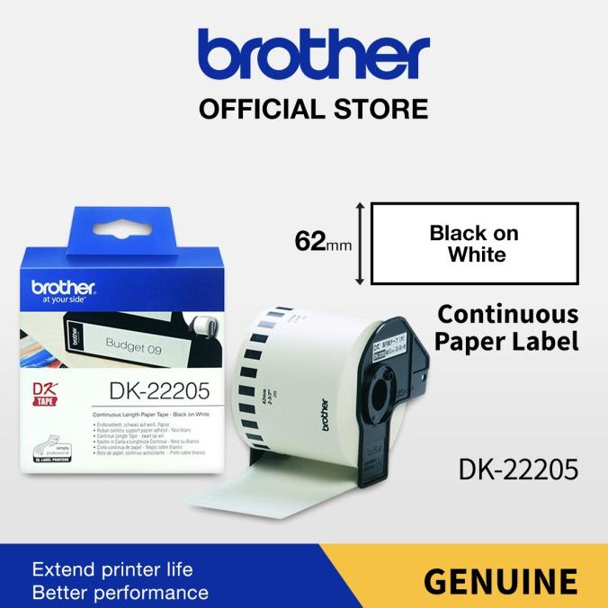 

Brother Label Tape DK-22205 Continuous Length Paper Tape Star Seller Termurah