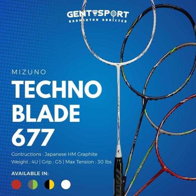 PROMO MIZUNO TECHNOBLADE 677 BONUS TAS RAKET BADMINTON COD DDSD5465