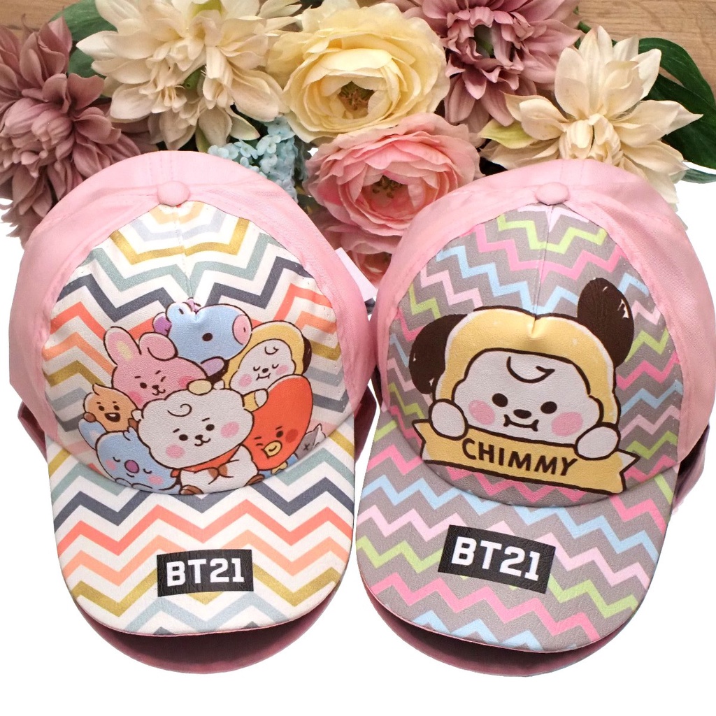 Topi Anak BT21 Karakter BTS Topi Baseball Korea Kpop Aksesoris Anak