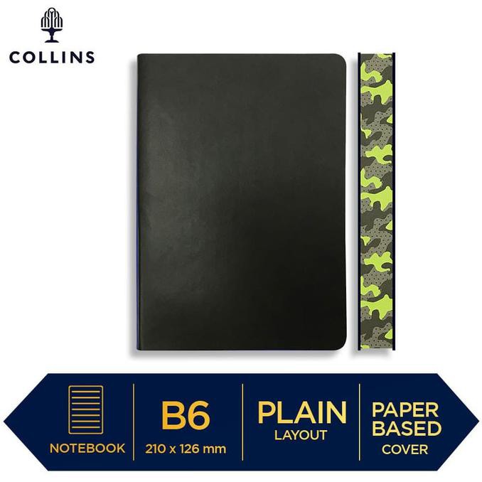 

[[BISA COD]] Buku Tulis Notebook Collins EDCamo B6 Plain Deep Grey
