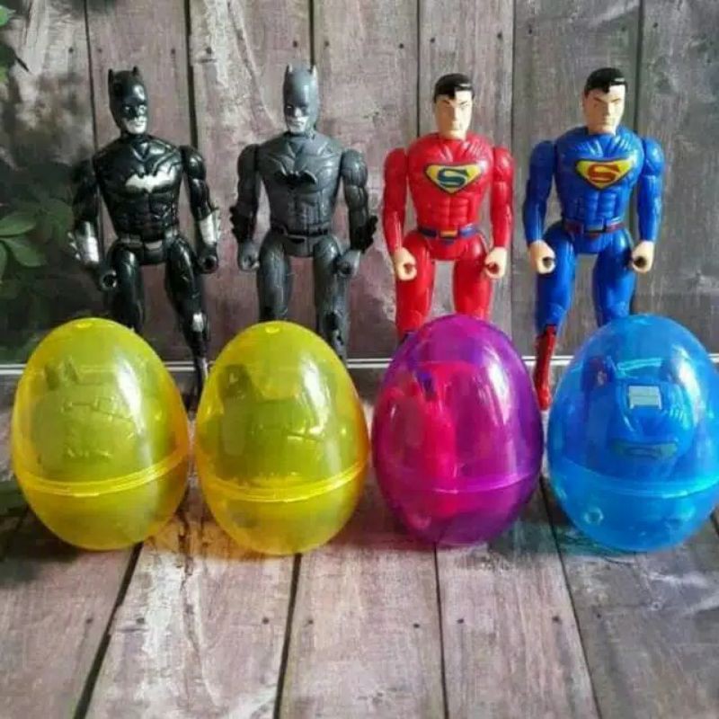 hokkiterus21Mainan TELUT BATMAN suprise egg superhero batman superman