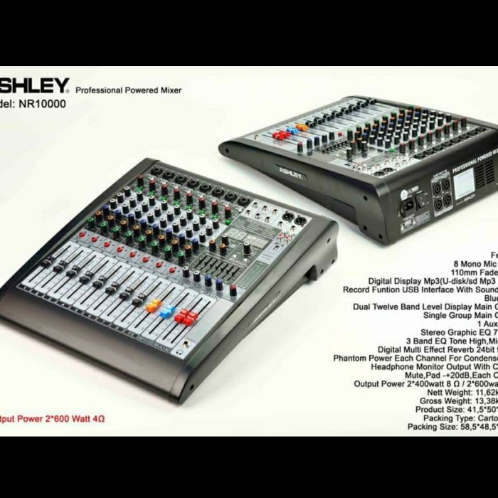 POWER MIXER ASHLEY NR10000 NR 10000 ORIGINAL