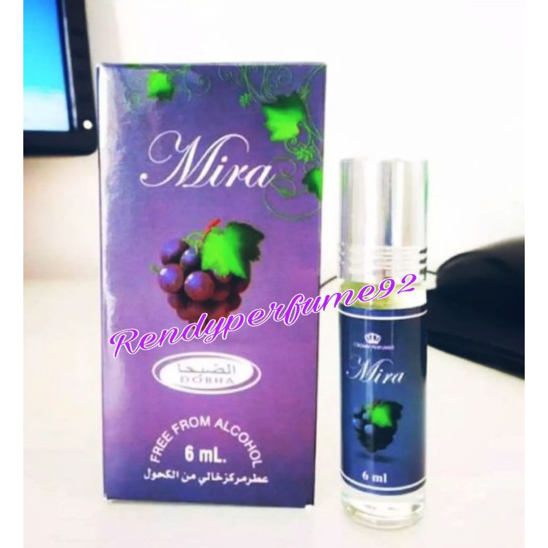 Parfum Arab Dobha Mira Aroma Anggur 6ml 100% Non Alkohol