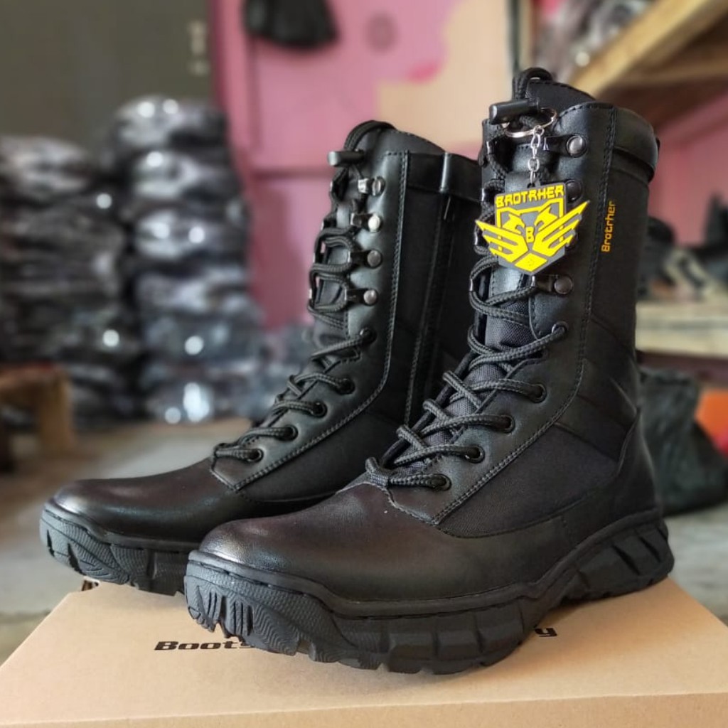 SEPATU PDL BROTRHER KULIT ASLI SEPATU PDL TNI POLRI SECURITY SATPAM SEPATU BOOTS PRIA KULIT ASLI