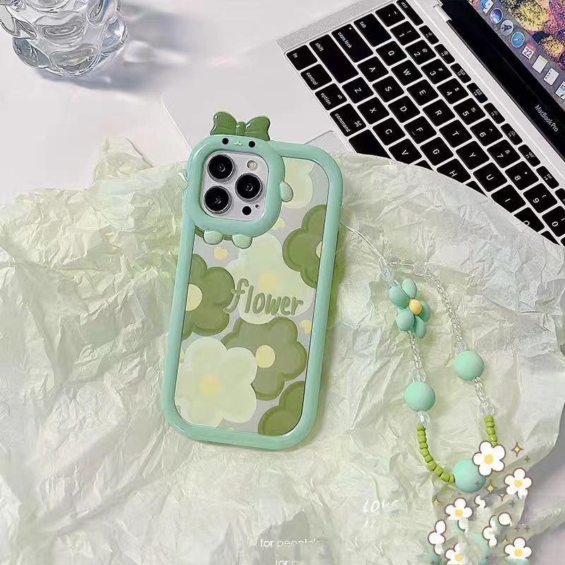 Case Silikon Motif Monster Bunga Hijau Cover iPhone 11 12 13 7 8 6 13 Pro hhft