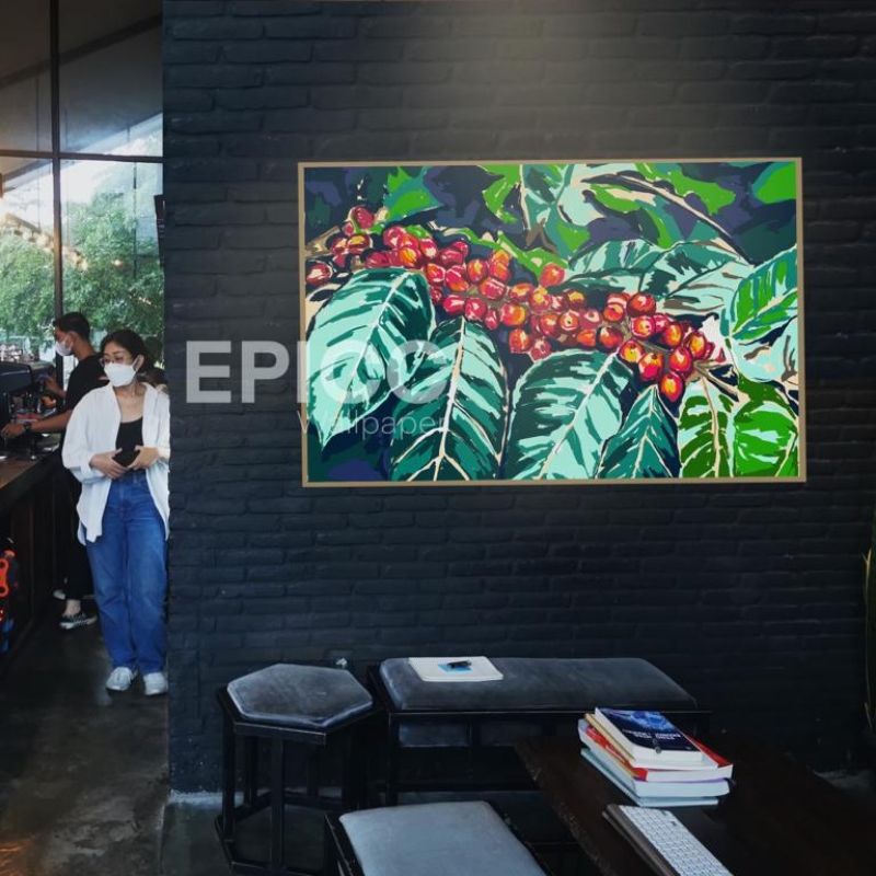 Lukisan Kopi Dinding Cafe || Hiasan Wall Art Decor Cafe Kedai Kopi || Dekorasi Bar Kopi EPICC Wallpa