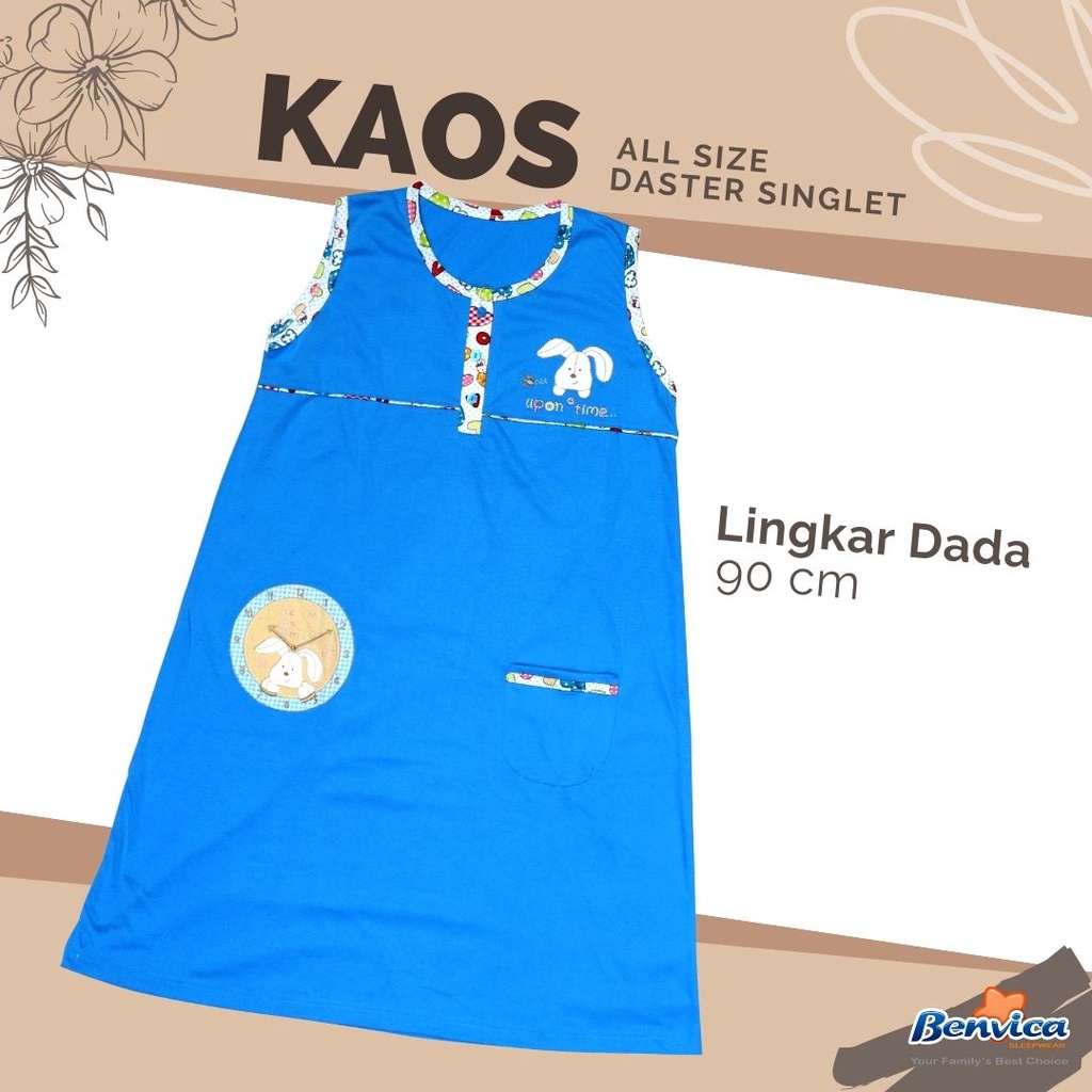 BAJU TIDUR DASTER KAOS MOLLIS AL