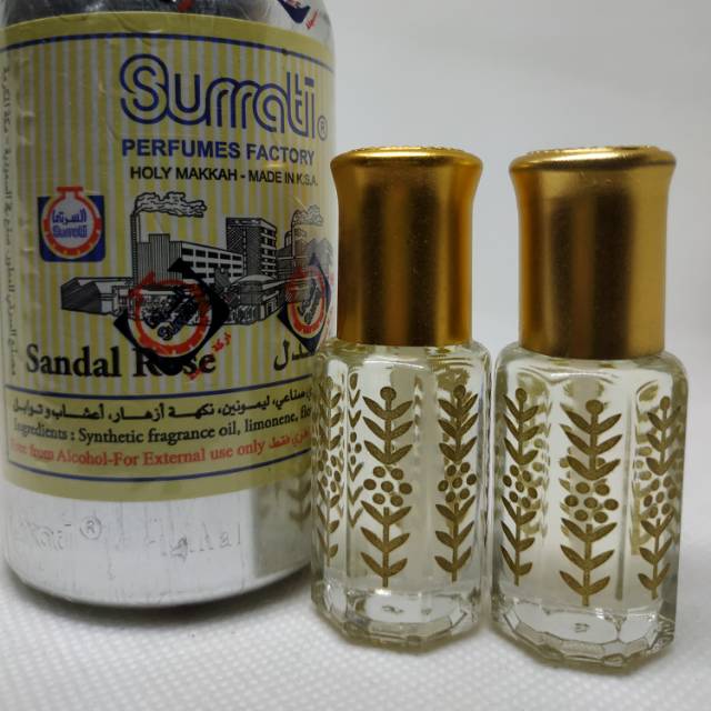 Parfum Bibit Arab Misik Putih/Sandal Rose 6ml Non Alkohol 100%Original