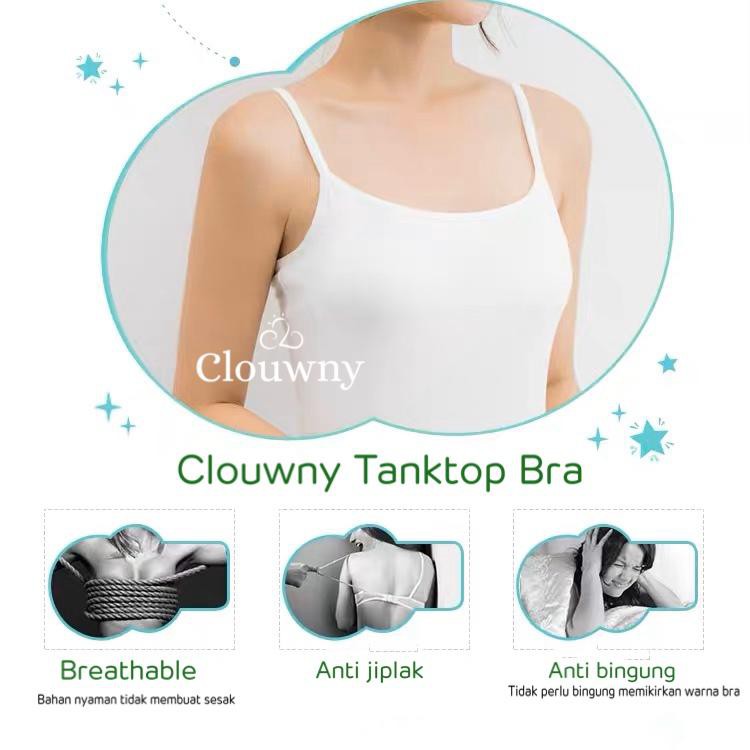 CLOUWNY - Tanktop Bra - Ada Cup Busa Wanita Allsize Kecil Sampai Jumbo-2
