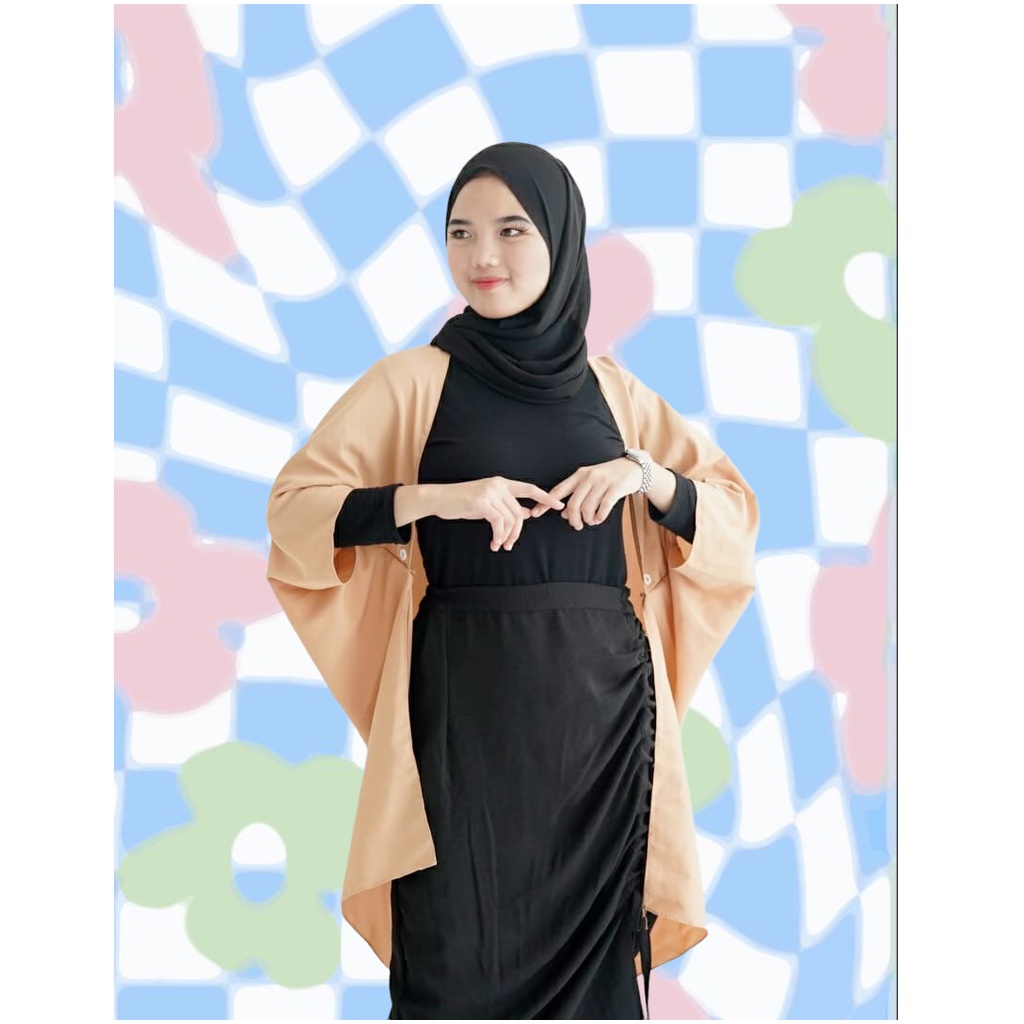 BEFAST - ZFS OOTD Cardigan NAMI / FENTE SCARF OUTER PLAIN / Outer Kekinian Wanita / Terbaru 2022 / Outer Trendy / Cardigan Polos Casual / Outfit Selebgram Terlaris / Fashion Wanita Modis