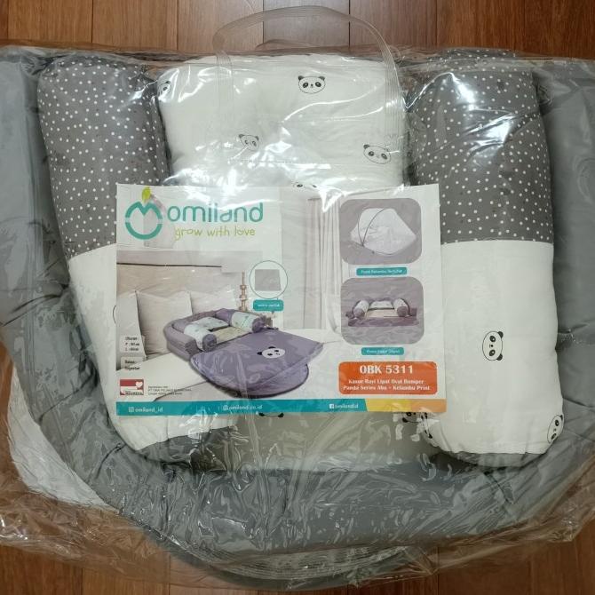 Kasur Oval Bayi Lipat + Kelambu Omiland Panda Series OBK 5311