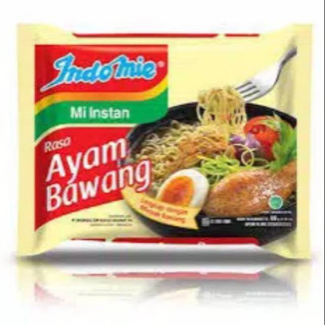 1 bungkus Indomie instan rasa Ayam Bawang