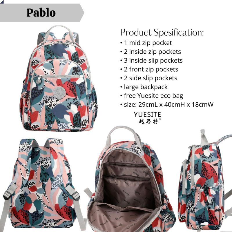 Backpack Wanita Large tas ransel besar yuesite pablo original cyutebags