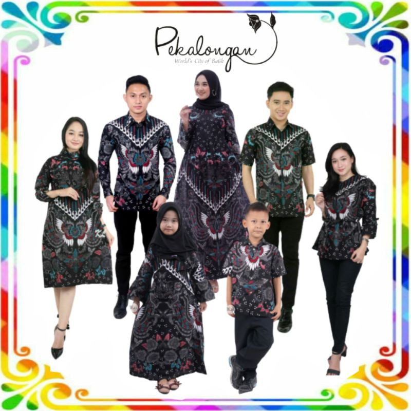 Jual Baju Batik Couple Keluarga Terlengkap Motif Kupu Abu Harga