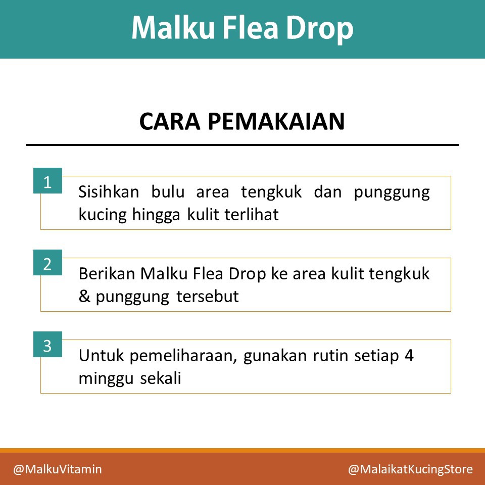 MALKU Flea Drop - Anti Kutu Kucing