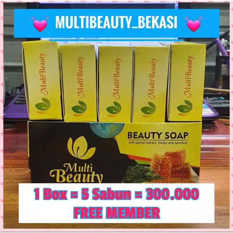 SABUN WAJAH MULTI BEAUTY 1 BOX ORIGINAL MULTI BEUATY SOAP