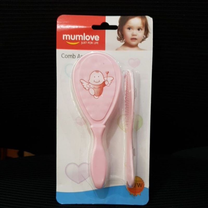 Sisir bayi dan sikat Mum love / baby comb and brush set A23