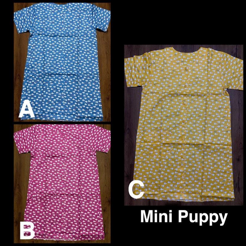 Baju Tidur / Daster Katun Jepang Tangan Pendek Full Kancing