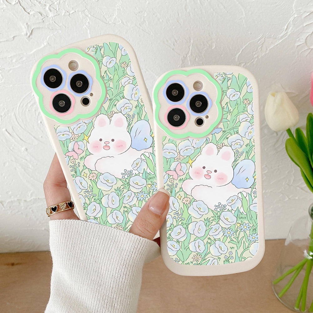 Soft Case Silikon Motif Bunga Untuk iPhone 11 Pro Max 12 Pro Max 13 Pro Max XR X XS Max