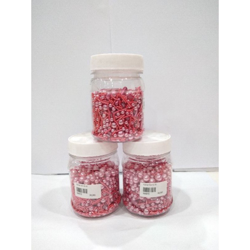 Sprinkle Candy Hiasan Kue Pear Mix (maroon) 100 gr