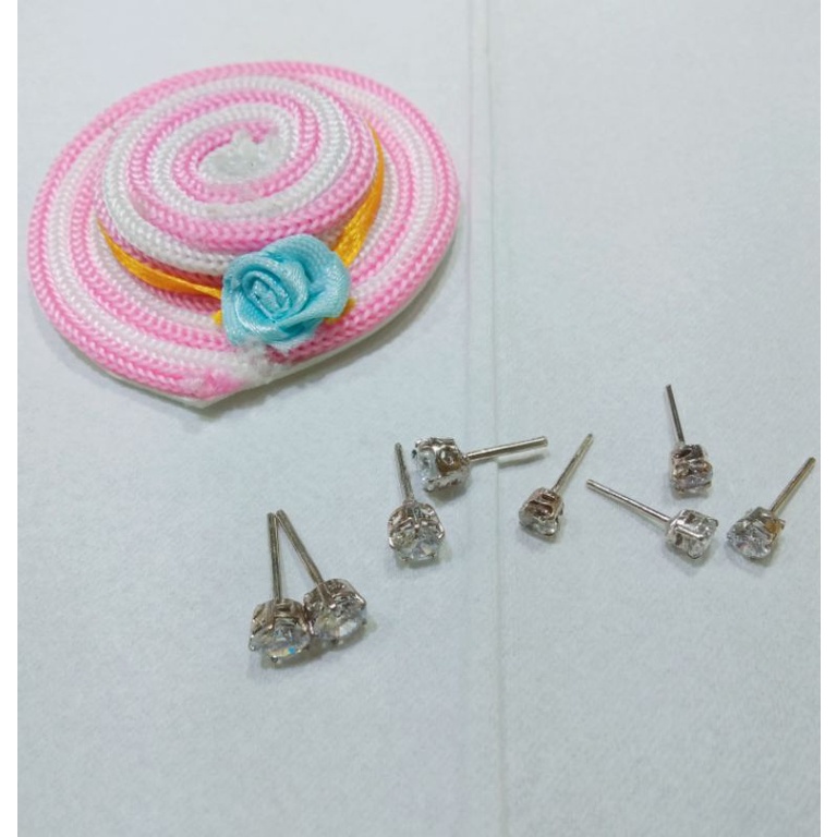 Giwang perak/ giwang /Anting tusuk mata satu/ perak 925