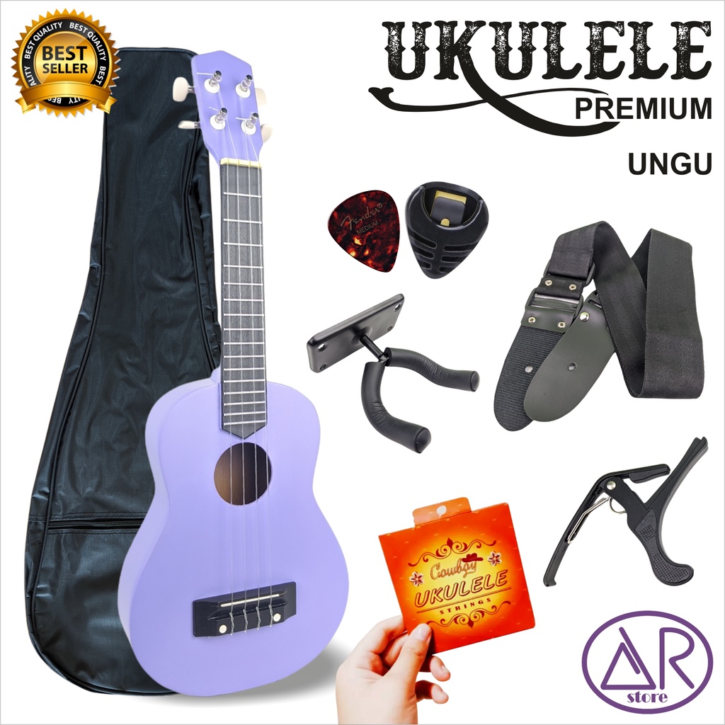 Ukulele AR Concert Warna Ungu Senar Cowboy Konser