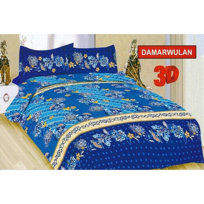 Sprei Murah SPREI BONITA DAMARWULAN KING 180 SEPRAI BATIK BIRU DONGKER CYAN Murah