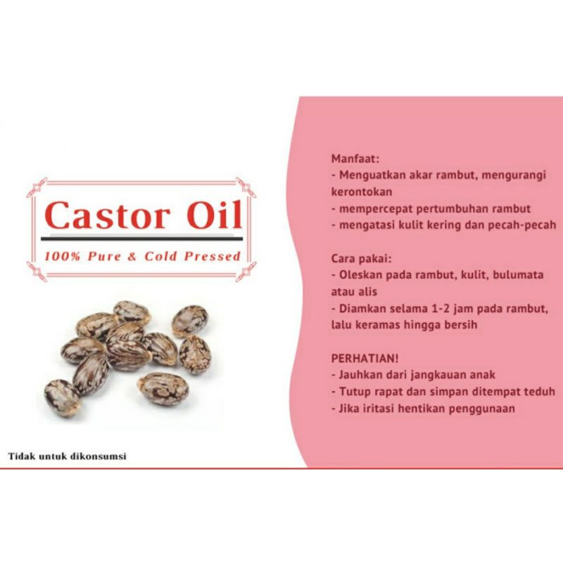 Castor oil | minyak jarak murni perawatan rambut dan kulit