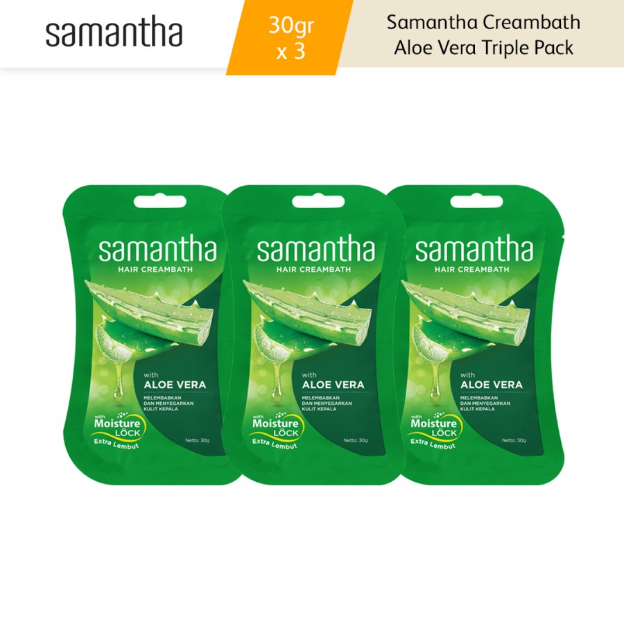 F86 Samantha Hair Creambath Aloe Vera 30 gr Multipack 3 Pcs