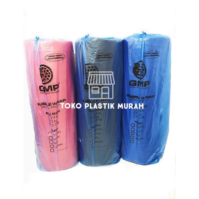 

Bubble Wrap Warna Merah / Hitam / Biru Merk GMP ( 125 cm x 50 m ) - Hitam TERUJI