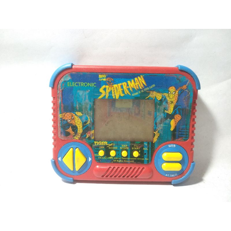 Game Watch Gimbot Gamebot Spiderman Spider Man Marvel Tiger Electronics 1990 Super Hero Superhero Ra