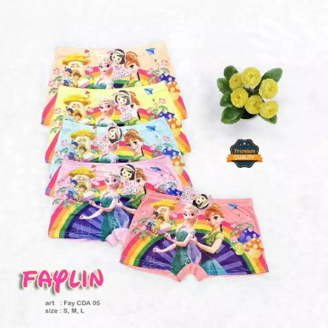 FREYA Boxer Anak Perempuan/Boxer Impor/Celana dalam anak impor Frozen