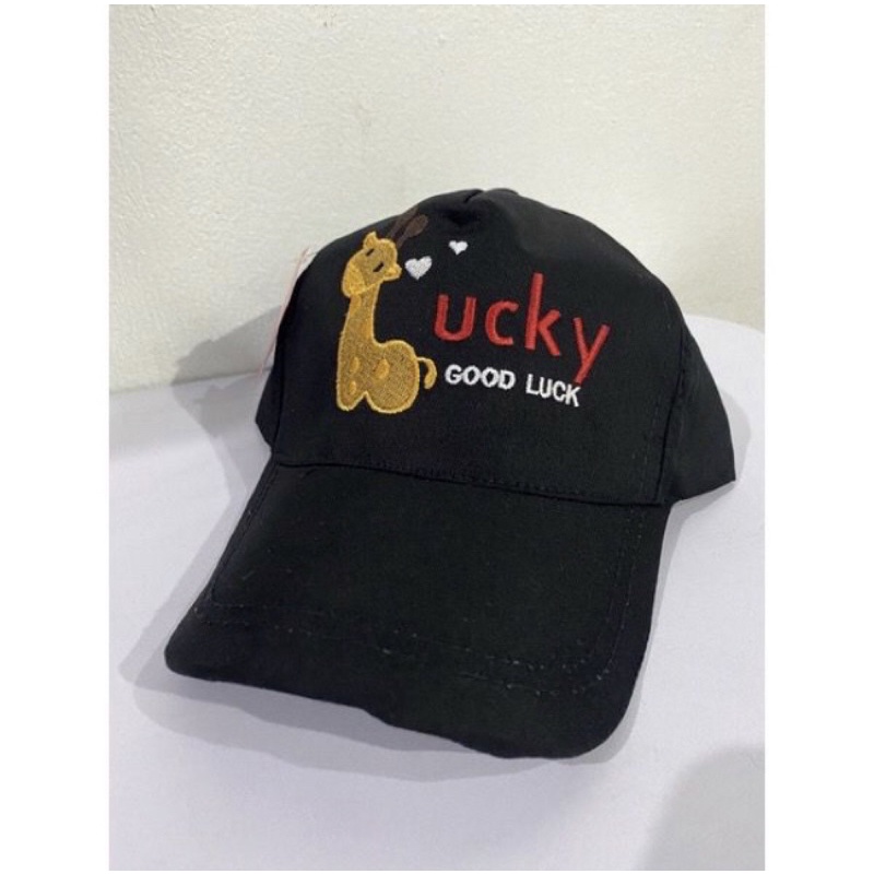 Topi Anak Laki-Laki Perempuan Boordir Good Lucky // Topi Motif Jerapa Lucu Anak Terbaru Harga Murah Barang Real Pick