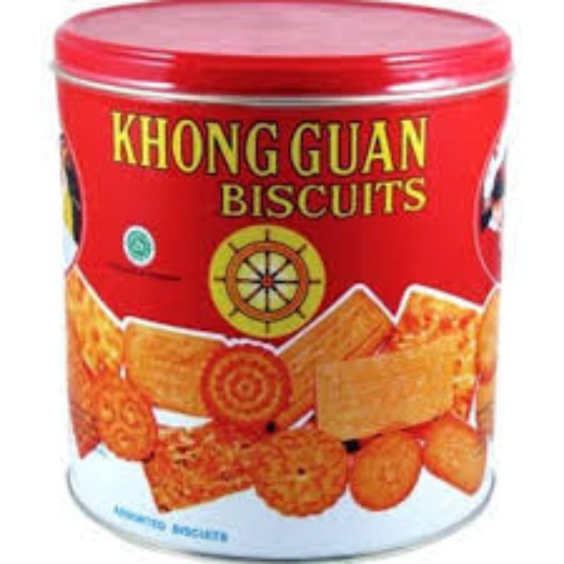 

Khong Guan biscuit merah kaleng 650g 1 dus isi 6