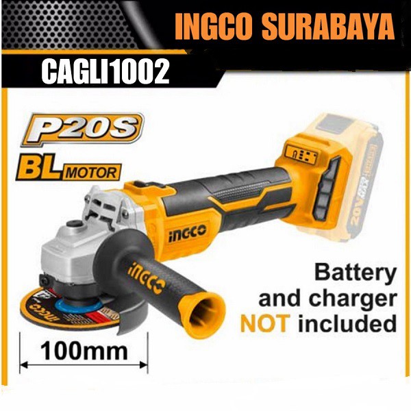 INGCO MESIN GERINDA TANGAN CORDLESS BATERAI INGCO CAGLI1002 BRUSHLESS