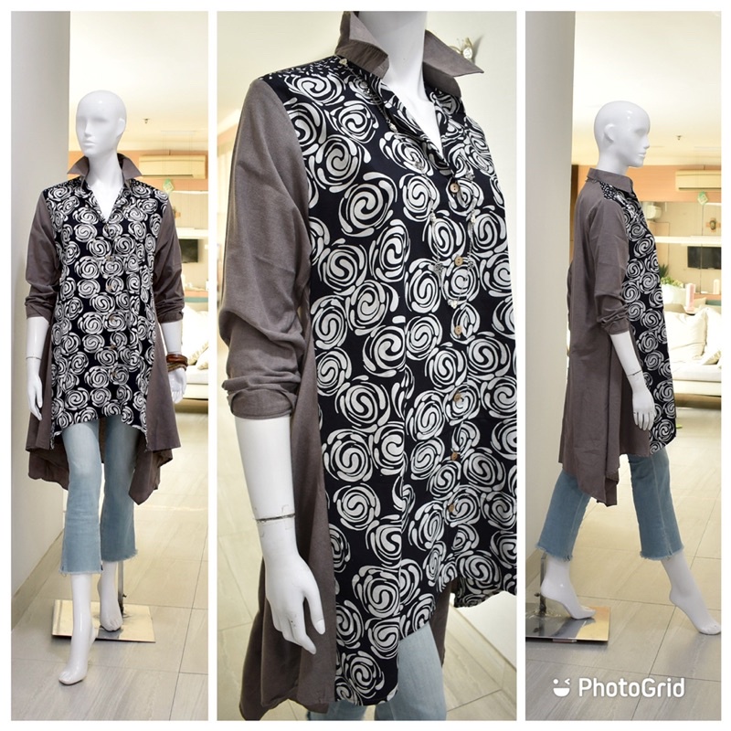 tunik Batik Gandhali Abu Tua Bronze