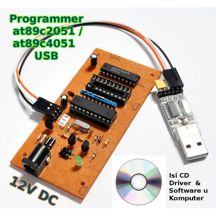 JUAL Programmer / Downloader untuk IC at89c2051 at89c4051 USB (8051 family) TERBARU